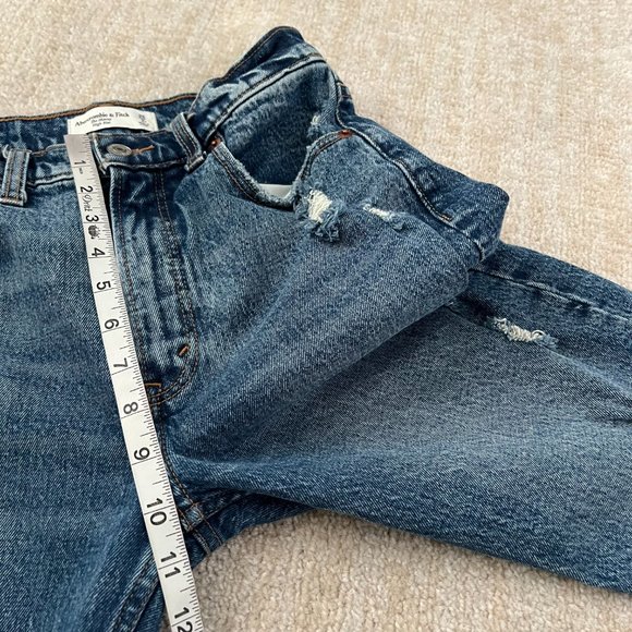 Abercrombie & Fitch High Rise Ripped Skinny Jeans 26 / 2 Blue - Picture 6 of 9